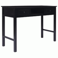 VidaXL Buffet Noir 108x45x76 cm Bois de Paulownia massif Modèle Orion - 338538