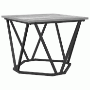 VidaXL Table basse 3 pcs Gris Sonoma Bois d'ingénierie et acier Modèle Boreal Urban - 868282