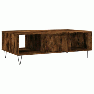VidaXL Table basse chêne fumé 104x60x35 cm bois d'ingénierie Modèle Balcon Zenith Prime - 827089