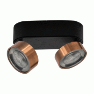 Applique/Plafonnier Led Série Hole 13W 3000K Cri90 Noir/Cuivre - Éclairage Intérieur À Haute Efficacité - Rossini Illuminazione - cuivre HOL050RA