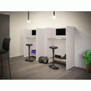 Comptoir haut Contatore de Scaffa - avec étagère en bois et cloisons latérales pour intimité optimale Comptoir haut Contatore de Scaffa - avec étagère en bois et cloisons latérales pour intimité optimale