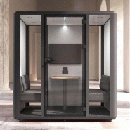 Cabine acoustique 4 personnes Domus L - Mobel Linea - Gris anthracite , Gris