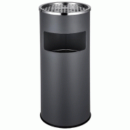 Cendrier extÉrieur design avec poubelle en acier inoxydable 30 litres gris 08_0000549