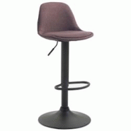 CLP Tabouret de bar Kiel en tissu Noir Marron - marron 308985 CLP Tabouret de bar Kiel en tissu Noir Marron - marron 308985
