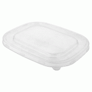 Couvercle bas transparent p barquette bagasse 59040/41 23,5x18,5x1,1cm - par 300