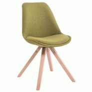 Décoshop26 - Chaise de salle à manger design scandinave en tissu vert et pieds en bois clair forme carré 10_0003460 - 3000251590968 Décoshop26 - Chaise de salle à manger design scandinave en tissu vert et pieds en bois clair forme carré 10_0003460 - 3000251590968
