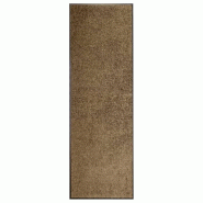 Décoshop26 - Paillasson porte d'entrée dessous antidérapant 60 x 180 cm PCV et polyamide marron DEC040620 - marron 3000265028365