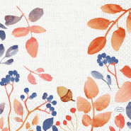 DUNI - Serviette ouate 33x33cm 3 plis  Autumn Gradient 4x250 = 1000 pièces - blanc papier 211508