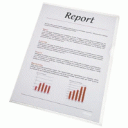 Esselte, Chemise-Coin Premium A4, Matière Grainée Mate Transparente, Polypropylène 115 Microns, Lot de 10, 54820 - 54820