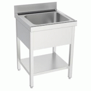 EURAST - Evier avec support 1 étagère, 1 cuve 500x400x250 - 600x600x850 mm - 20450606 - inox 20450606 EURAST - Evier avec support 1 étagère, 1 cuve 500x400x250 - 600x600x850 mm - 20450606 - inox 20450606