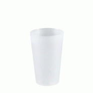 Gobelet réutilisable PP 33 cl jaugé 25 cl  transparent - par 10