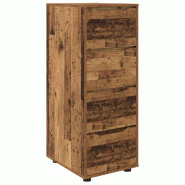 Helloshop26 - Armoire de rangement rectangulaire avec tiroirs fonctionnels 40 x 48 x 105 cm en bois d'ingénierie bois ancien 02_0054659 - Bois massif