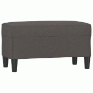 Helloshop26 - Banc banquette gris 70 x 35 x 41 cm synthétique 02_0010683 - gris polyester 3000587847767
