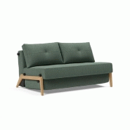 INNOVATION LIVING  CANAPÉ DESIGN CUBED WOOD 02 CONVERTIBLE LIT 200*160 CM TISSU ELEGANCE GREEN