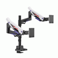 KIMEX - Support pour 2 écrans gaming avec ports USB-A et USB-C - 3700685427075