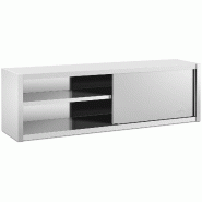 Royal Catering - Royal Catering RCSSWC-200X45-S Armoire Murale En Inox Haute De Cuisine Travail Suspendue Professionnelle Placard Mural Rangement - 40