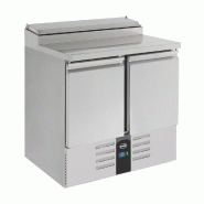 Saladette de préparation réfrigérée 2 portes 5x1/6 gn capot et plan... - P7950.0095