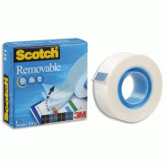 Scotch Ruban adhésif invisible repositionnable Magic 811, 19 mm x 33 m, en boîte individuelle - 0021200728235