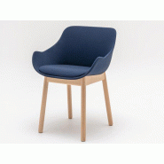 Chaise de réunion Baltic avec piètement en hêtre massif Chaise de réunion Baltic avec piètement en hêtre massif