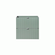 STELLAMEUBLES Meuble sous vasque à salle de bain tiroirs LINE REED GREEN - 3667335114948