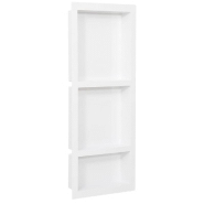 Vidaxl niche de douche avec 3 compartiments blanc mat 41x99x9 cm 151399