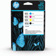 950 Pack de 4 cartouches d'encre noire/HP 951 Pack de 4 cartouches d'encre cyan/magenta/jaune authen