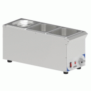 Bain marie à sauce 3 x GN 1/6 compact Casselin