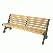 Banc Pragues Relié 1800 mm en Robinier et pieds fonte Banc Pragues Relié 1800 mm en Robinier et pieds fonte