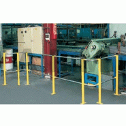 Barrière légère de délimitation ou garde-corps mezzanine pour la protection des zones de passage, de travail