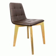 Chaise de restaurant design assise étroite - MARRON Chaise de restaurant design assise étroite - MARRON