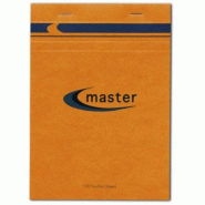 Clairefontaine Lot de 5 Bloc Master orange format 210x297, 100 feuilles agrafées 70 g/m² détachables, quadrillé 5x5 - 3210330107042