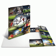 HERMA Chemise à élastique 3 rabats, carte pelliculée, motif Football - 19298