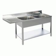 KBS Gastrotechnik KBS Centrale de rinçage avec surface de pose lisse 2 cuves à droite 1600x700x850 mm - Acier inoxydable 18/10 92012101 KBS Gastrotechnik KBS Centrale de rinçage avec surface de pose lisse 2 cuves à droite 1600x700x850 mm - Acier inoxydable 18/10 92012101