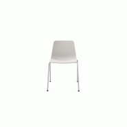 Lot de 4 chaises empilables VARYA - Blanc_0