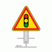 Panneau AK17 - Annonce de signaux lumineux sur pied temporaire