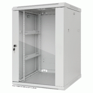 Poste de travail 19 pouces MHT143 avec porte vitrée - 15U hoogte - 600 mm diep - grijs - Bravour® Poste de travail 19 pouces MHT143 avec porte vitrée - 15U hoogte - 600 mm diep - grijs - Bravour®