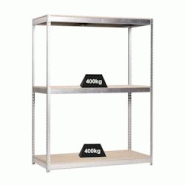 PROREGAL Étagère pour charges lourdes MID WOOD YETI THREE | HxLxP 150x150x75cm | Charge du compartiment 400kg | Galvanisé - gris métal PR_RS140-23 PROREGAL Étagère pour charges lourdes MID WOOD YETI THREE | HxLxP 150x150x75cm | Charge du compartiment 400kg | Galvanisé - gris métal PR_RS140-23