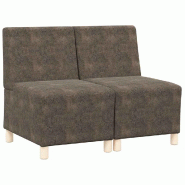 Unité de Sofa Modulaire Sans Accoudoirs 2 pcs Gris foncé Modèle Vega StudioDesk Métal - Matériau naturel 8721288279156
