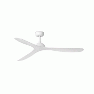 Ventilateur de plafond Faro Barcelona - Gotland L Blanc/Blanc - Moteur CC silencieux, sans lumière, télécommande, 6 vitesses - blanc métal 33446 Ventilateur de plafond Faro Barcelona - Gotland L Blanc/Blanc - Moteur CC silencieux, sans lumière, télécommande, 6 vitesses - blanc métal 33446