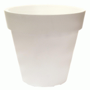 WellHome - Pot de fleurs 35x30cm Alex coloris blanc - blanc plastique PLS001