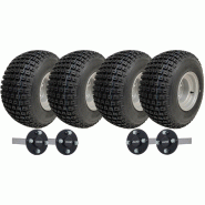 18x9.50-8 Twin Axle ATV Quad Trailer Kit 4 Knobby Wheels AL-KO Hub Stub 408kgs 18x9.50-8 Twin Axle ATV Quad Trailer Kit 4 Knobby Wheels AL-KO Hub Stub 408kgs