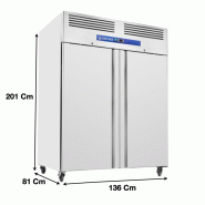 Armoire réfrigérée négative GN2/1 1200 L 2 Portes tropicalisé - GN1200BT
