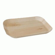 Barquette ingraissable carton taille M 17x12,7x1,4 cm imprimé bois clair par 250
