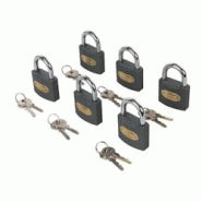 Cadenas Interchangeables 50 mm - Lot de 6 - Sécurisez Vos Effets Personnels - Silverline - gris 5024763178252 Cadenas Interchangeables 50 mm - Lot de 6 - Sécurisez Vos Effets Personnels - Silverline - gris 5024763178252
