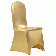 Décoshop26 - Housses extensibles de chaise 6 pièces Doré DEC022438 - 3001292069604