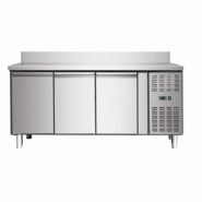 Desserte réfrigérée professionnelle avec dosseret 3 portes ventilée... - PTHP3200TN
