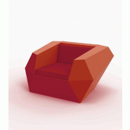 Fauteuil lounge design in & out FAZ - argile