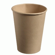Gobelet boissons chaudes Fibre de bambou laminée naturel 40cl - par 1000