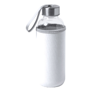 Gourde de sport en verre 420 ml - néoprène rouge avec dragonne Gourde de sport en verre 420 ml - néoprène rouge avec dragonne