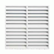 Grille ventilation carrée maçonnerie pvc blanc à clipser